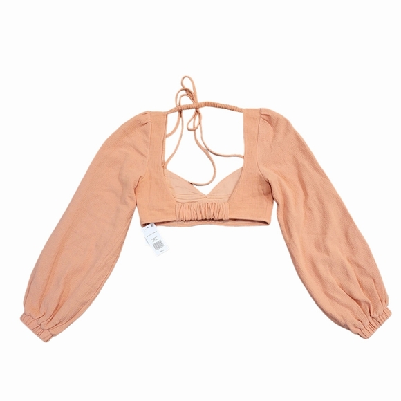 Jonathan SIMKHAI Enya Crop Top in Sorbet Size 4 NWT - Picture 7 of 9
